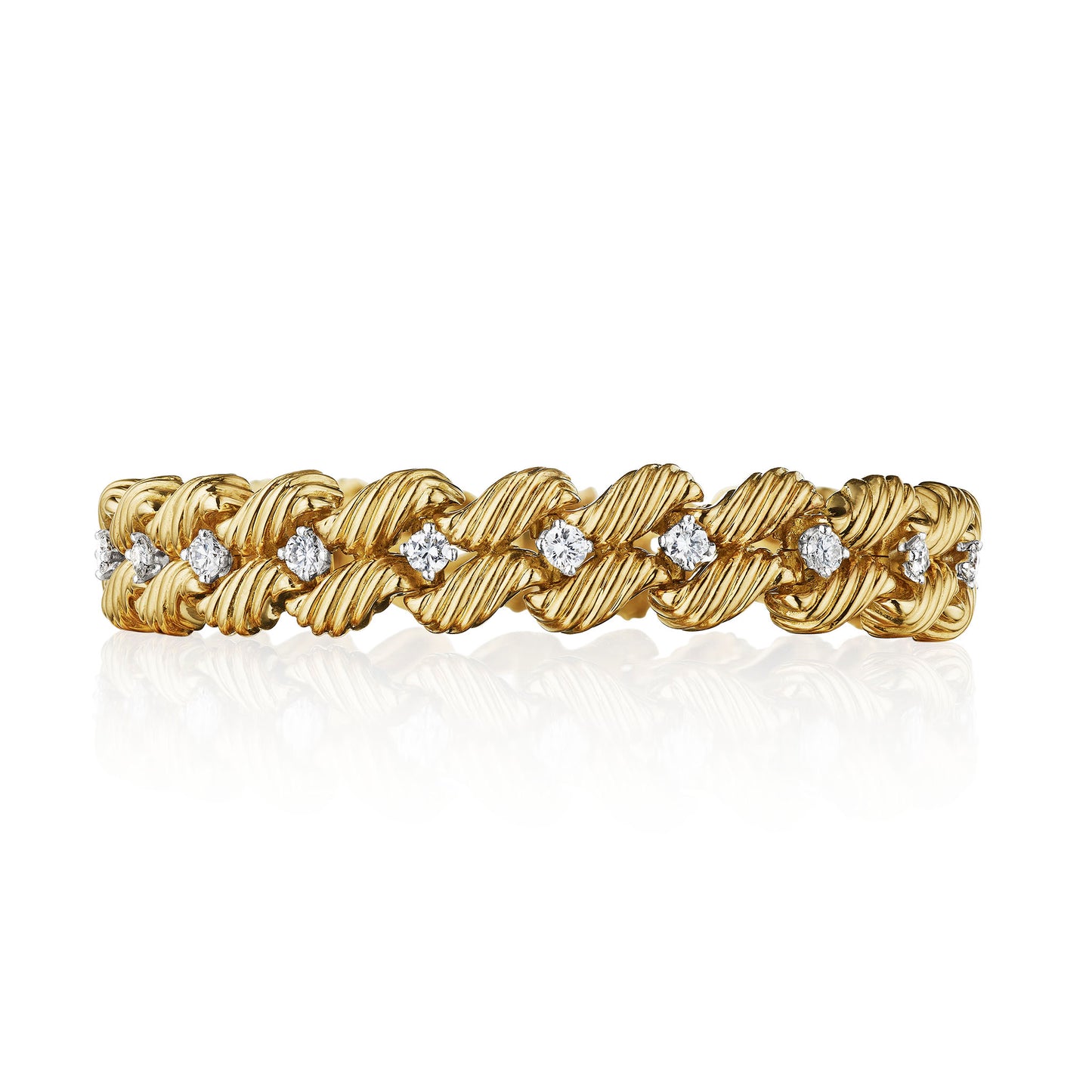 Macklowe Gallery Tiffany & Co. Verger Frères 18K Gold and Diamond Bracelet