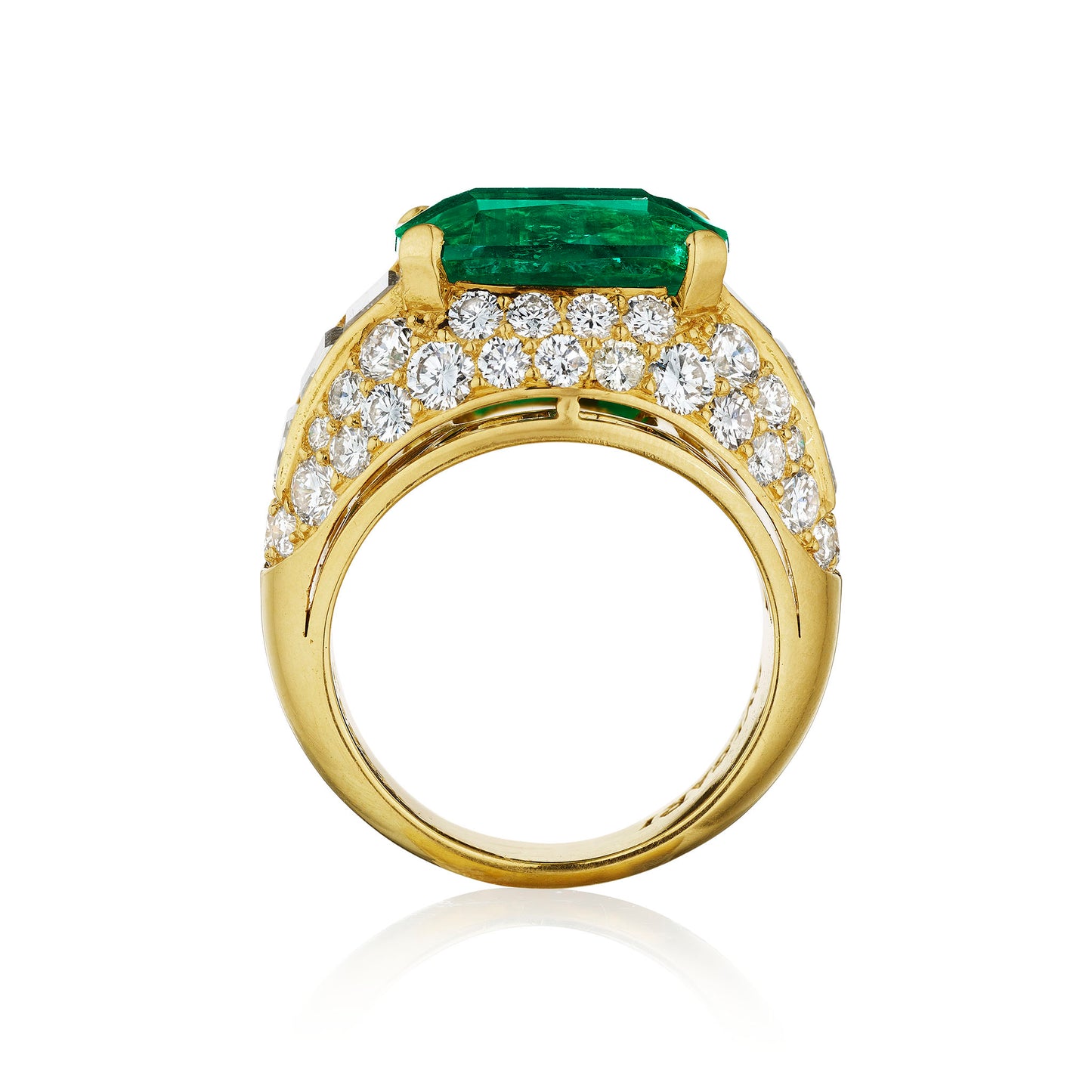 Macklowe Gallery Bulgari "Trombino" Colombian Emerald  Ring
