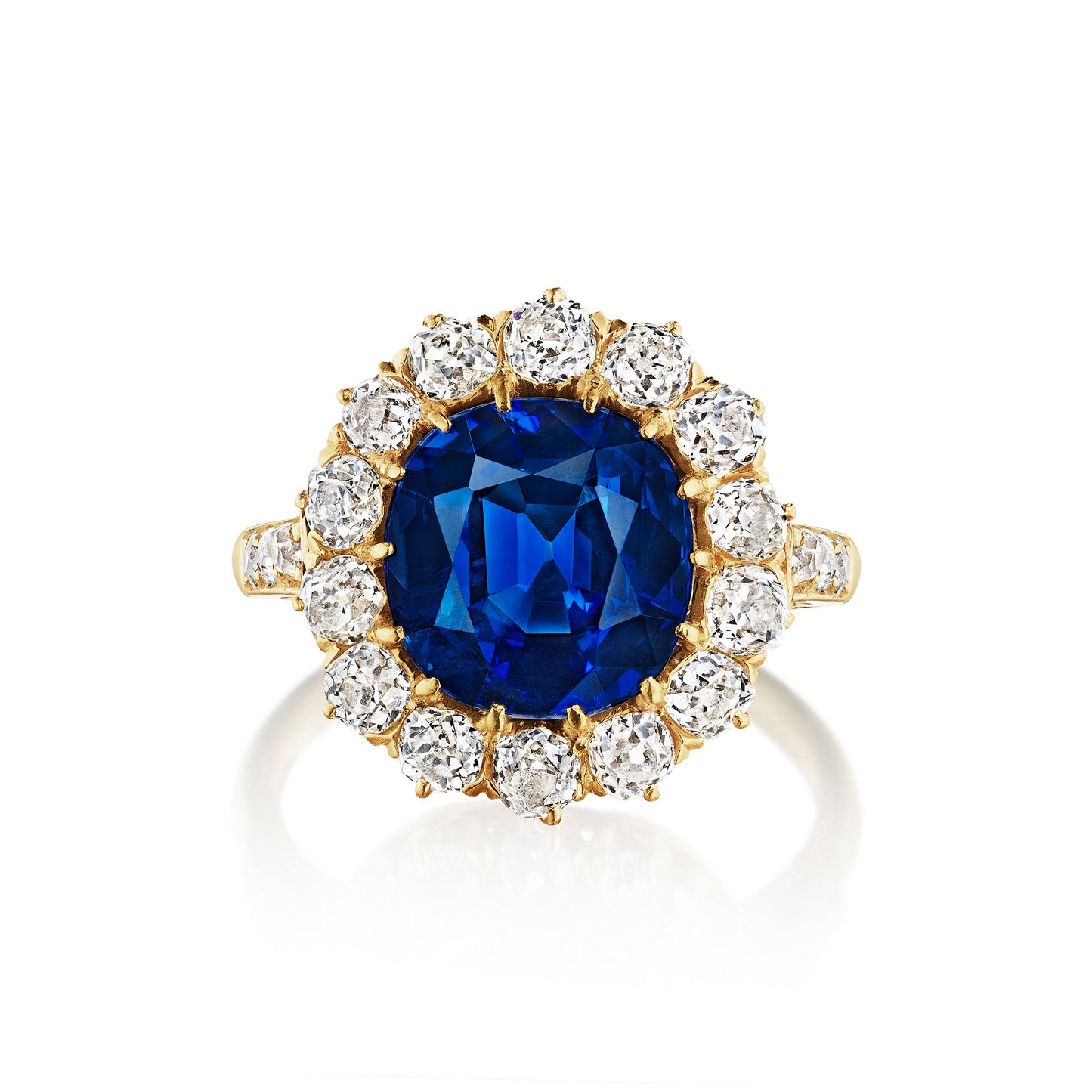 Macklowe Gallery Antique Burma No-Heat Sapphire Ring