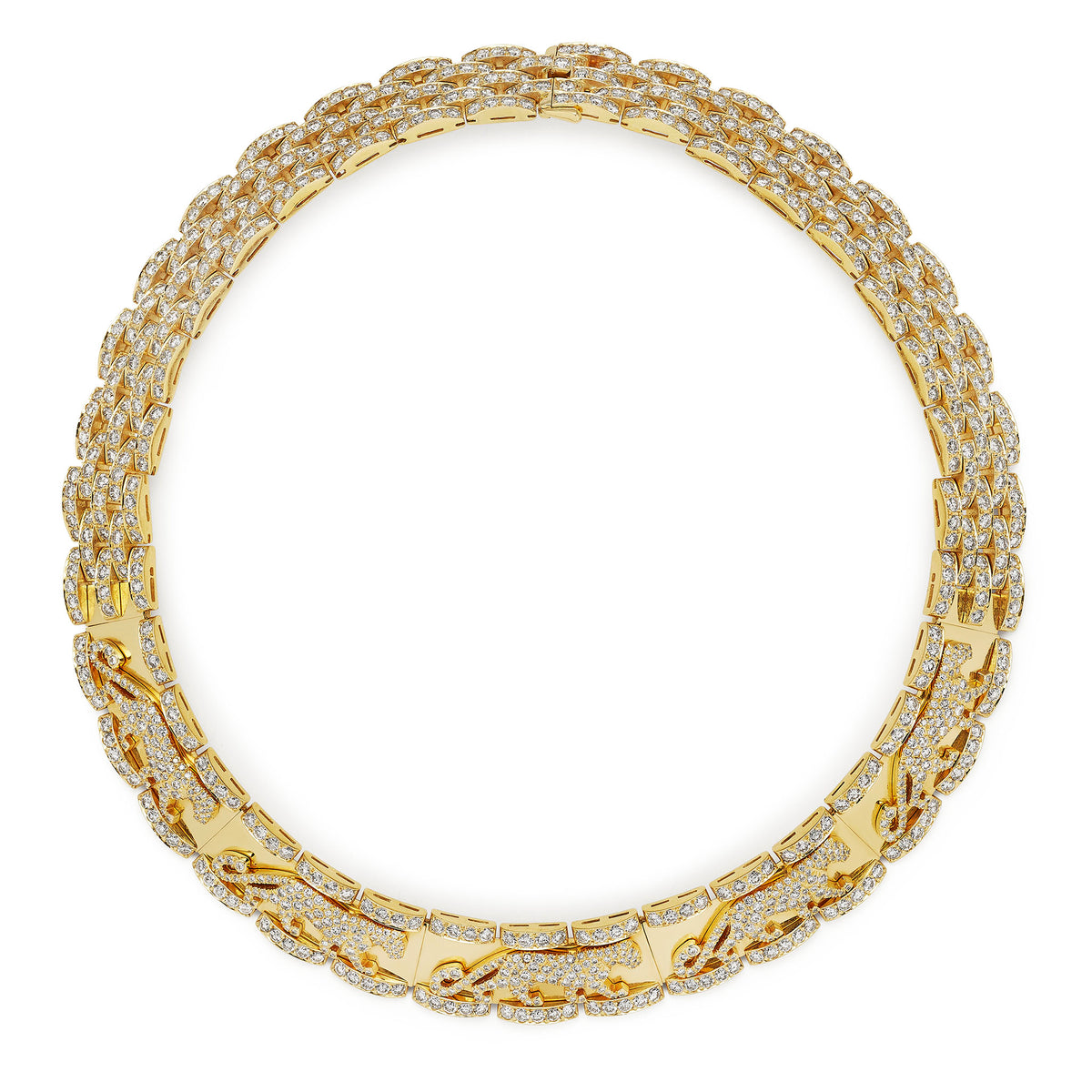 Macklowe Gallery Cartier Mahango Panthère Diamond Necklace