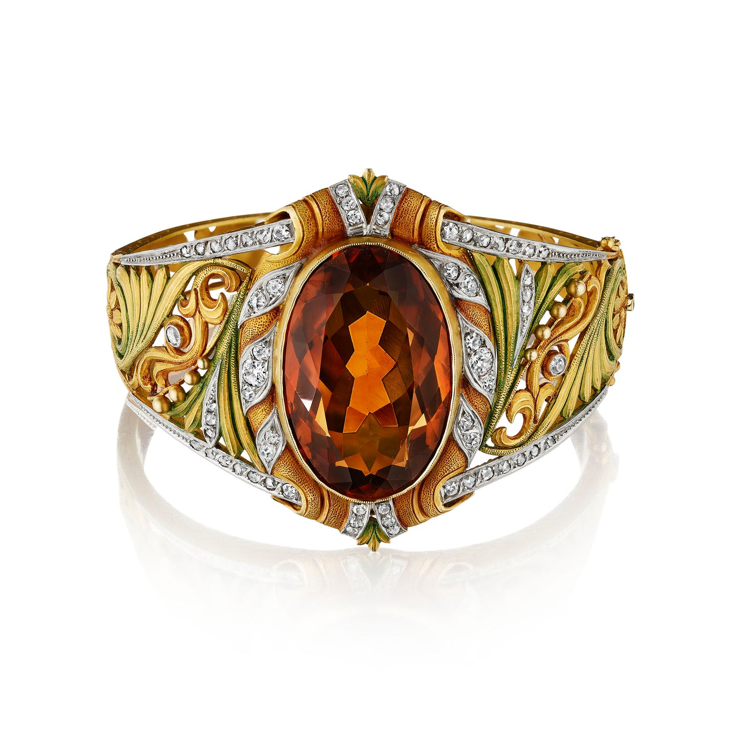 Macklowe Gallery Fuset y Grau Art Nouveau Bracelet