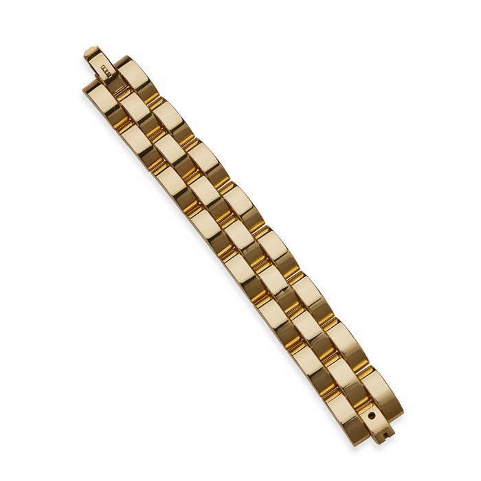 Macklowe Gallery Retro 18K Gold Tank Track Bracelet