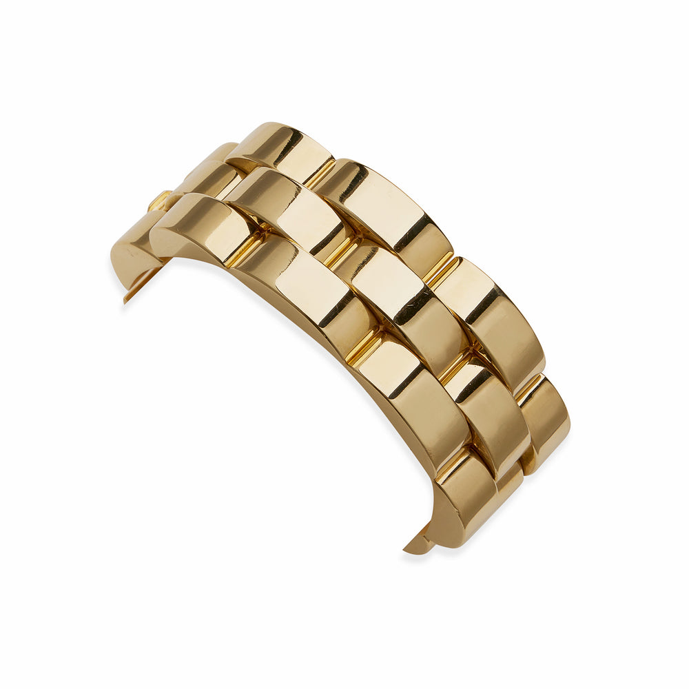 
                      
                        Macklowe Gallery Retro 18K Gold Tank Track Bracelet
                      
                    