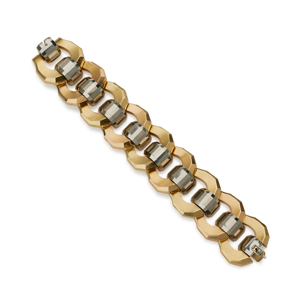 
                      
                        Macklowe Gallery Italian Retro 18K Tri-color Gold Bracelet
                      
                    