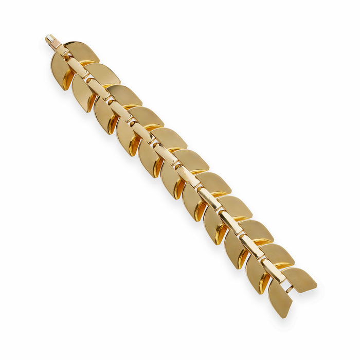 Macklowe Gallery Boucheron Paris 18K Gold "Palmettes" Gold Bracelet 