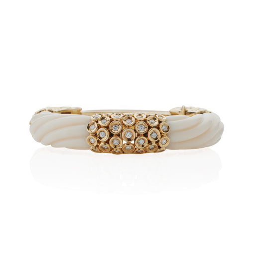 Macklowe Gallery Van Cleef & Arpels White Coral and Diamond Bracelet