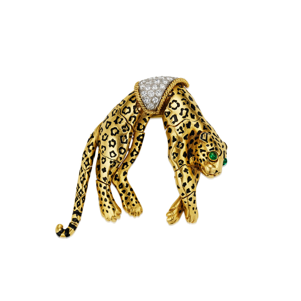 Macklowe Gallery David Webb Leopard Brooch