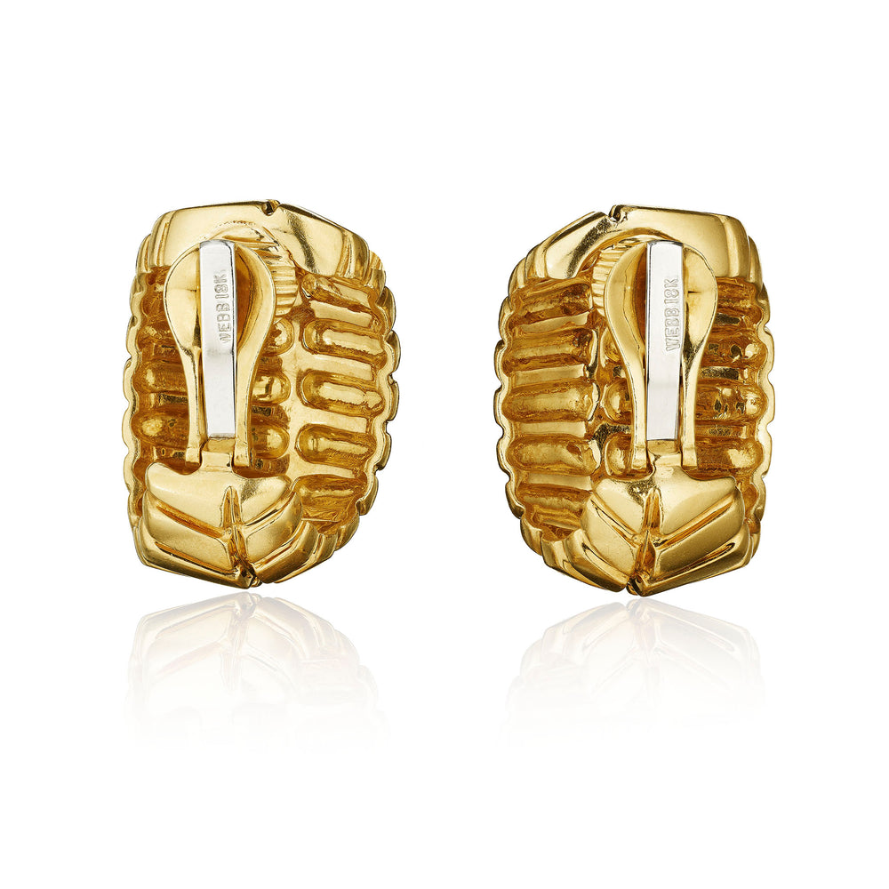 
                      
                        Macklowe Gallery David Webb Half-Hoop Earrings
                      
                    