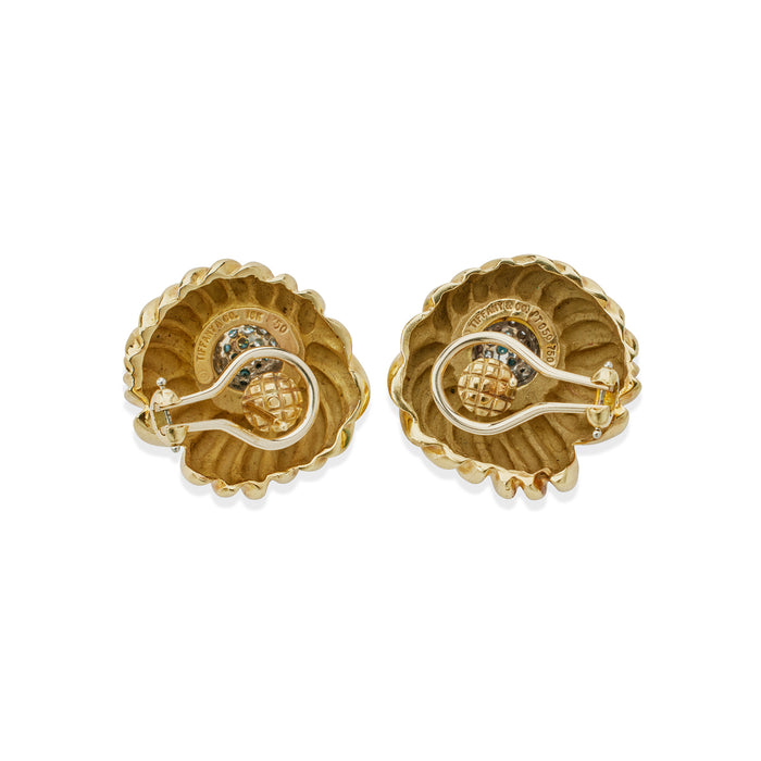 Macklowe Gallery Tiffany & Co. Diamond Flower Clip Earrings