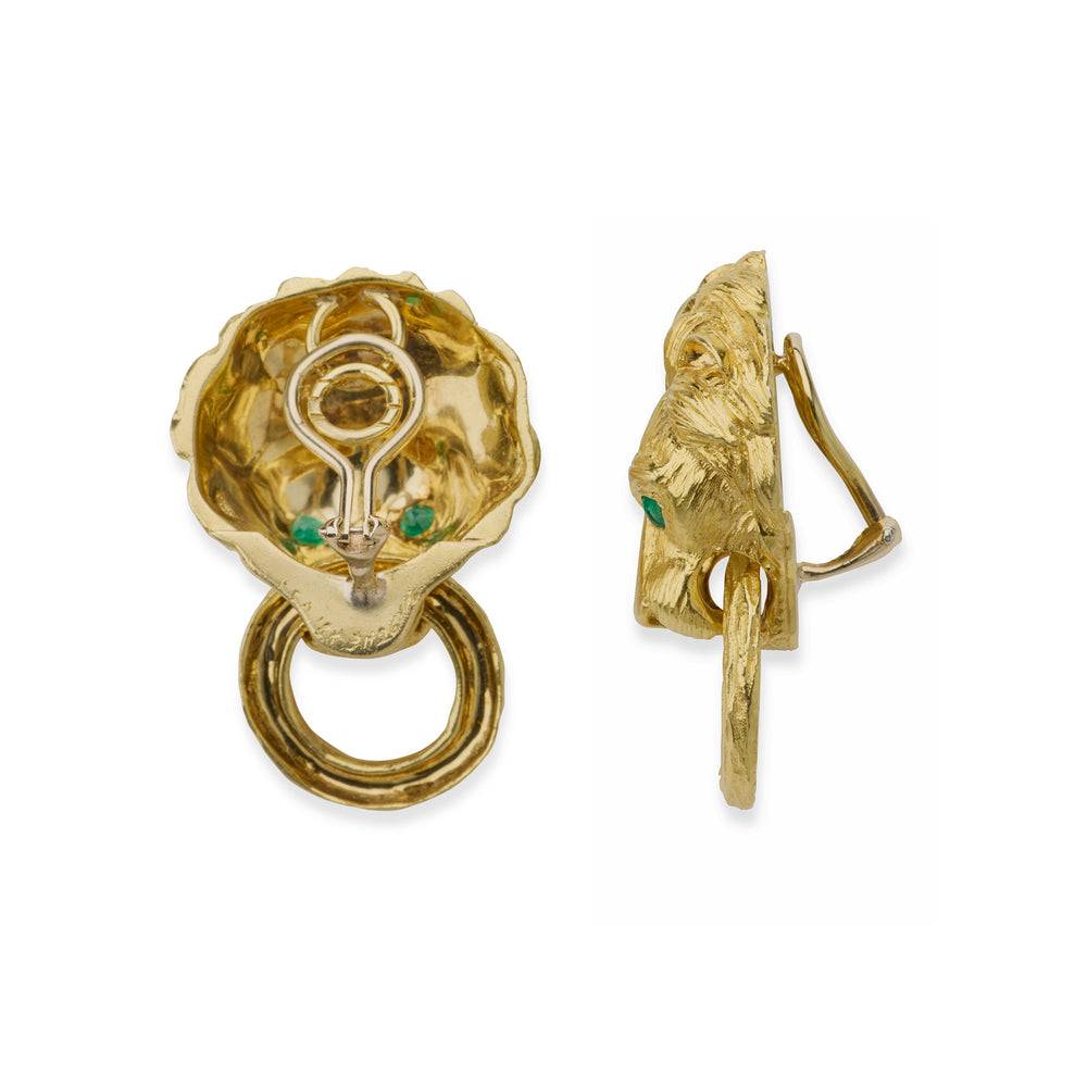 
                      
                        Macklowe Gallery Van Cleef & Arpels Lion Door Knocker Earrings
                      
                    