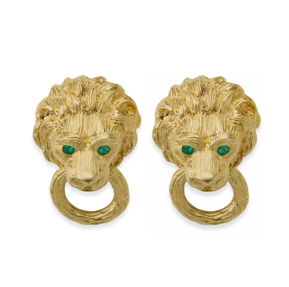 Macklowe Gallery Van Cleef & Arpels Lion Door Knocker Earrings