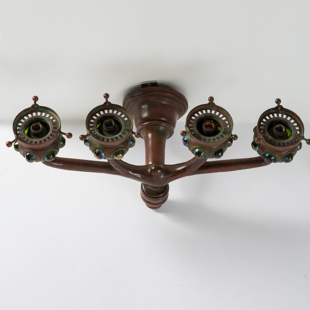 
                      
                        Macklowe Gallery Tiffany Studios New York Jeweled "Four-Light Tulip" Sconce 
                      
                    