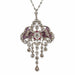 Macklowe Gallery Edwardian Diamond and Plique-à-jour Enamel Pendant Necklace