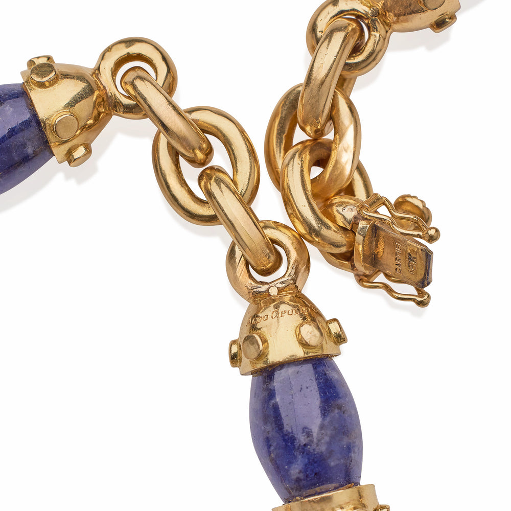 
                      
                        Macklowe Gallery Aldo Cipullo for Cartier 18K Gold and Sodalite "Rounds" Necklace
                      
                    