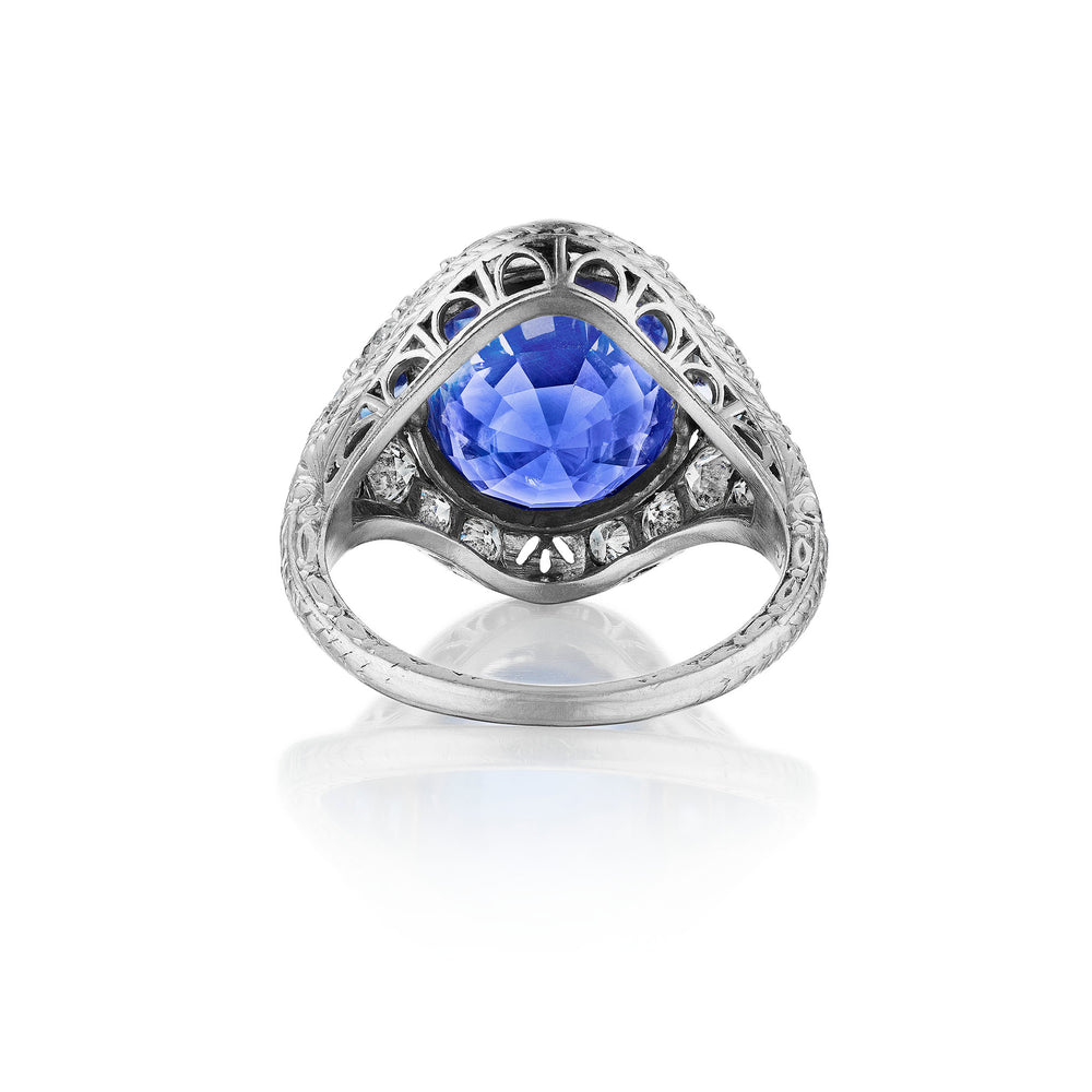 
                      
                        Macklowe Gallery Marcus & Co. Art Deco AGL No-Heat Ceylon Sapphire Ring
                      
                    
