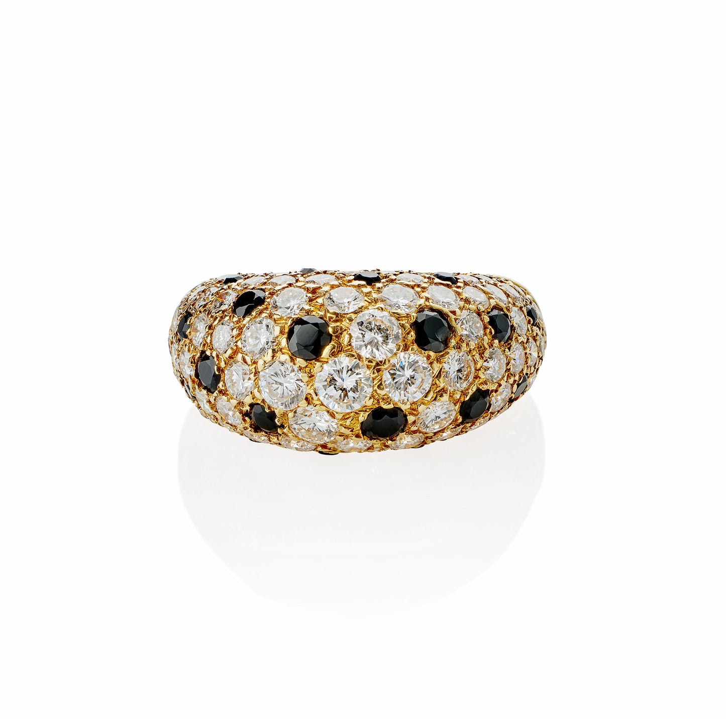 Macklowe Gallery Van Cleef & Arpels Paris Diamond and Onyx Bombé Ring