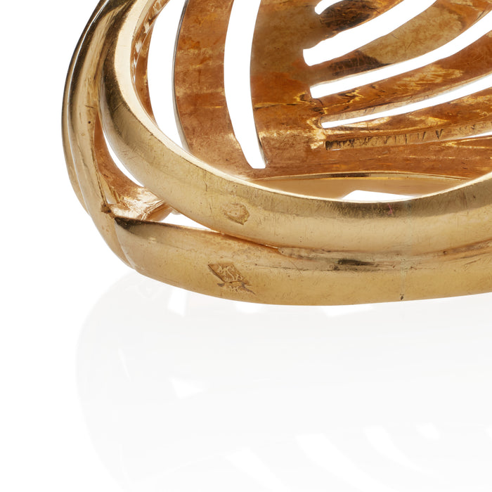 Macklowe Gallery French Retro 18K Gold Bombé Ring