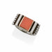 Macklowe Gallery Jean Després Silver and Coral Ring