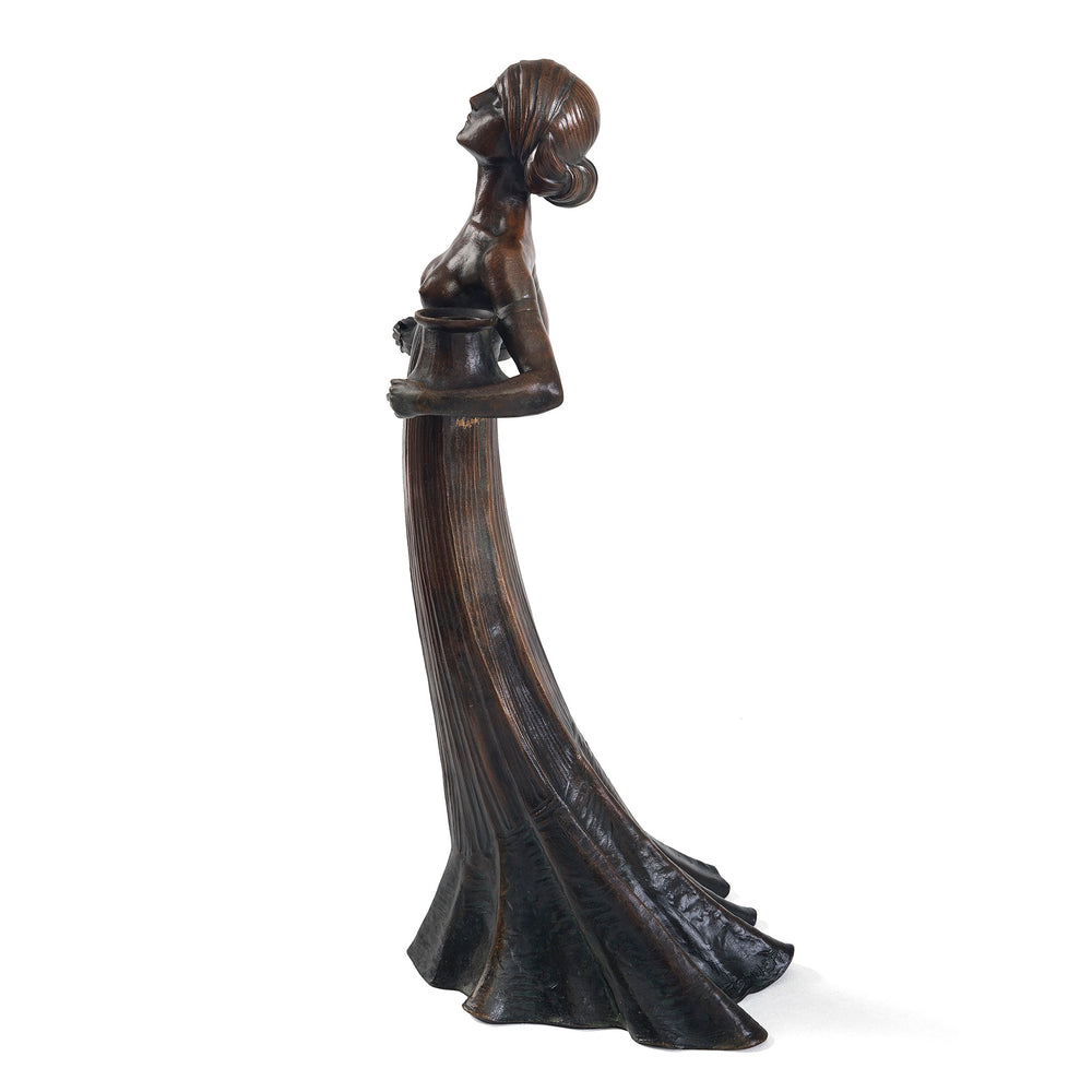 
                      
                        Macklowe Gallery Gustav Gurschner Bronze Female Figure Candelabrum
                      
                    