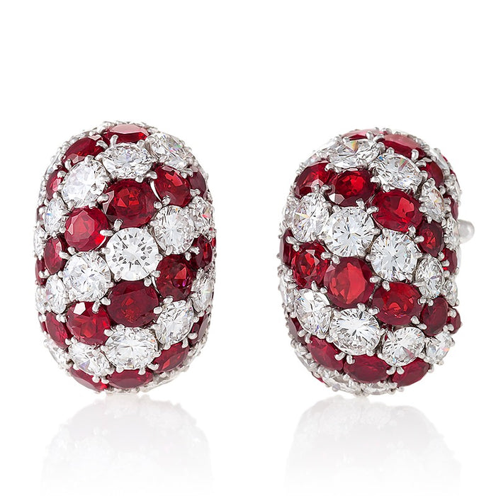 Macklowe Gallery Van Cleef & Arpels Ruby and Diamond Earrings