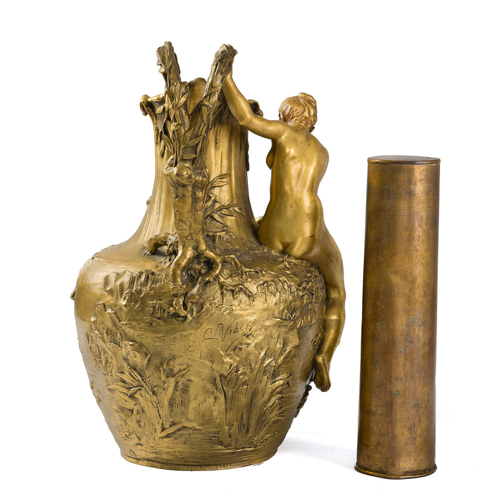 
                      
                        Macklowe Gallery Alexandre Vibert "La Pêche Au Filet" Ormolu Ewer
                      
                    