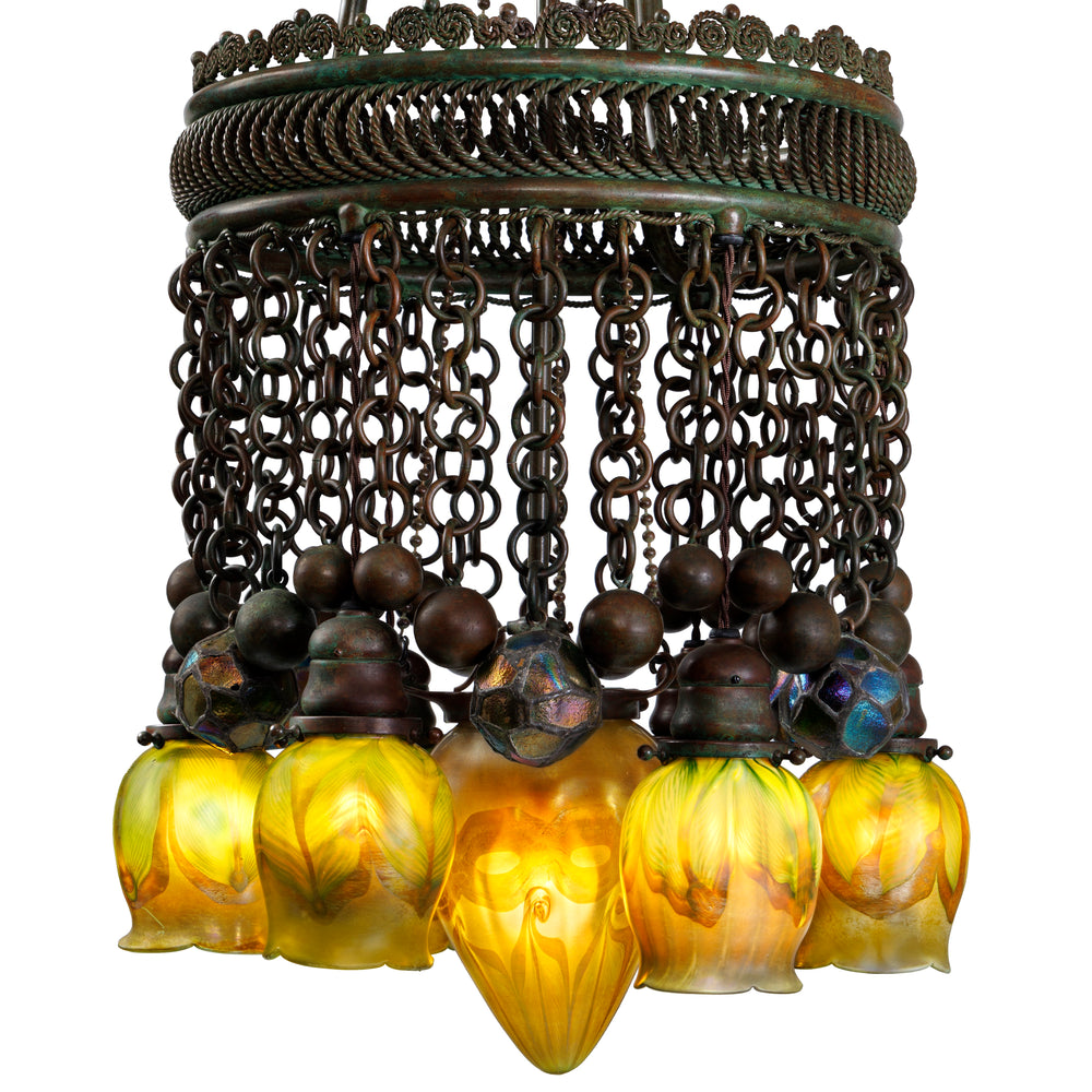 
                      
                        Macklowe Gallery Tiffany Studios New York "Moorish" Chandelier
                      
                    