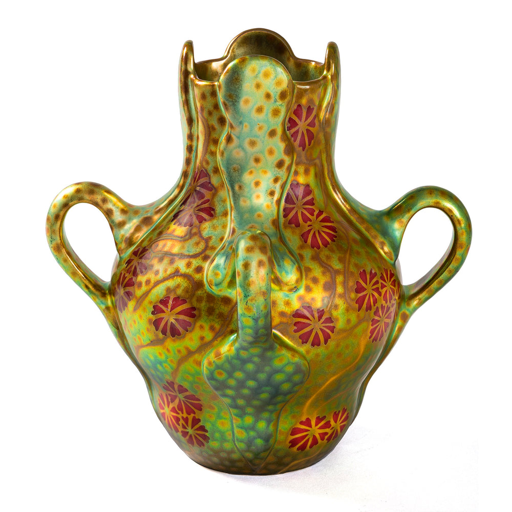 Macklowe Gallery Zsolnay "Japanese Cosmos" Glazed Ceramic Vase