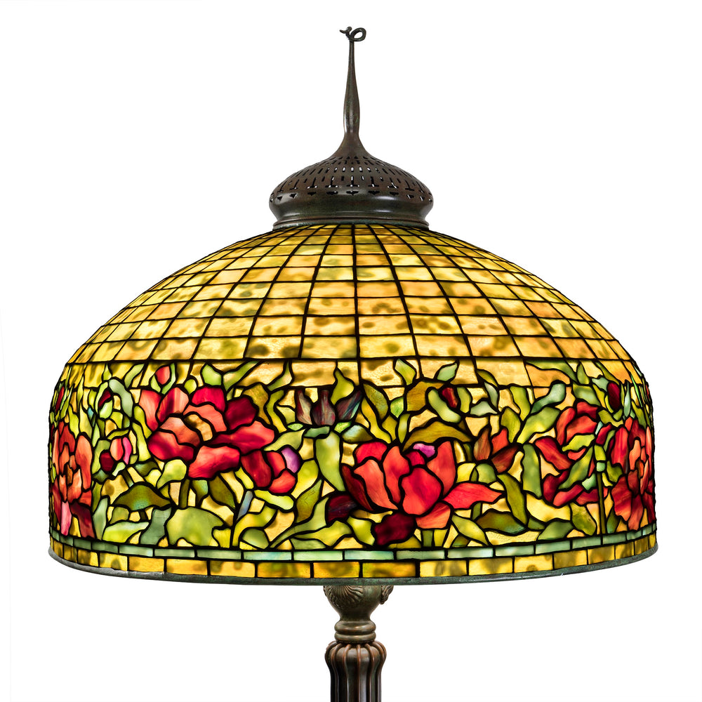 
                      
                        Macklowe Gallery Tiffany Studios New York  "Peony" Border Floor Lamp
                      
                    