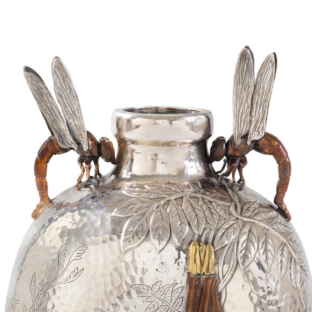 
                      
                        Macklowe Gallery Tiffany & Co. and Edward Chandler Moore "Dragonfly" Silver Vase
                      
                    