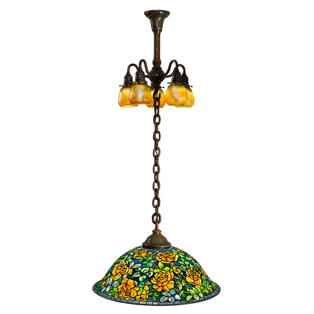 Macklowe Gallery Tiffany Studios New York "Rose Bush" Chandelier