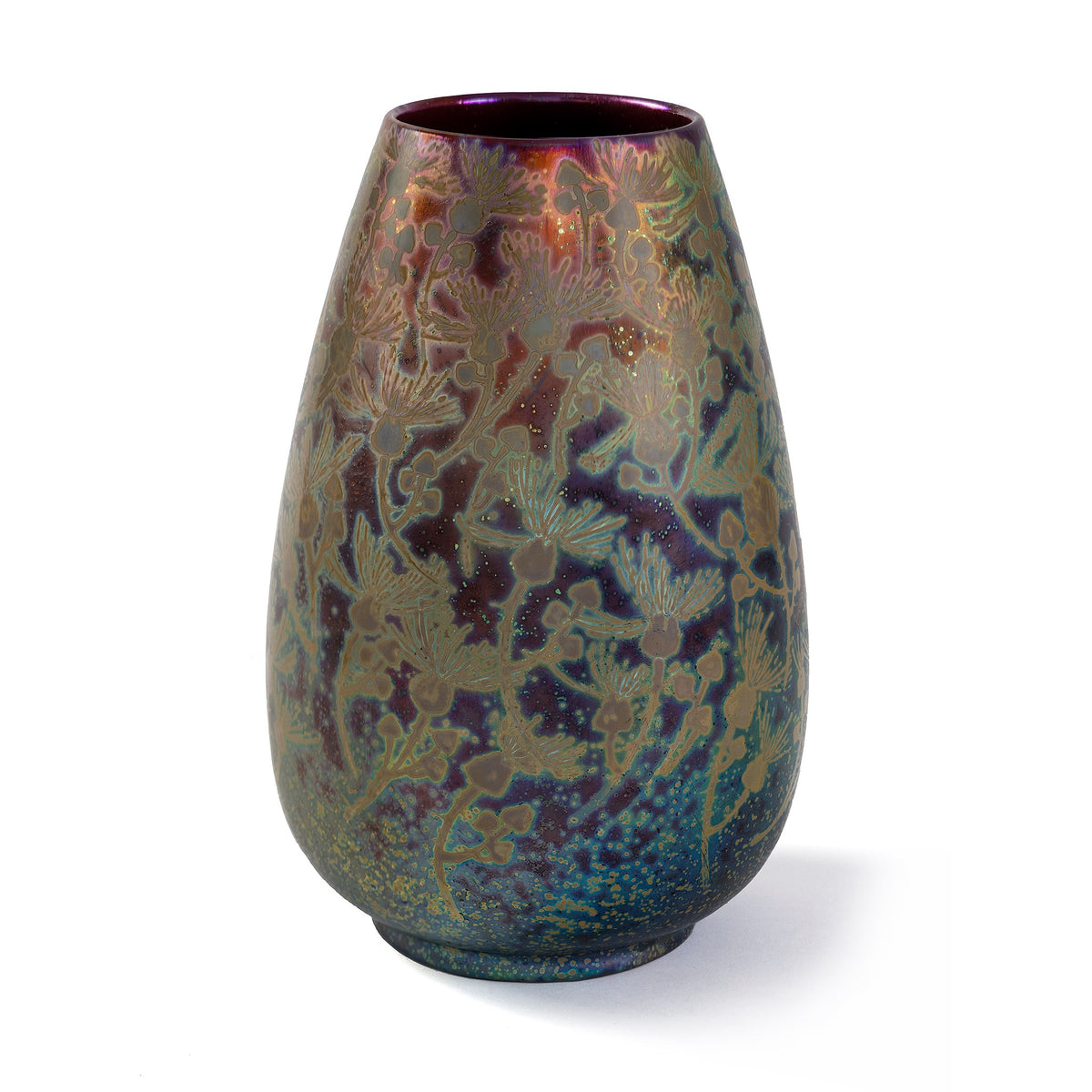 Macklowe Gallery Clément Massier 'Fleurs Dorées' Vase