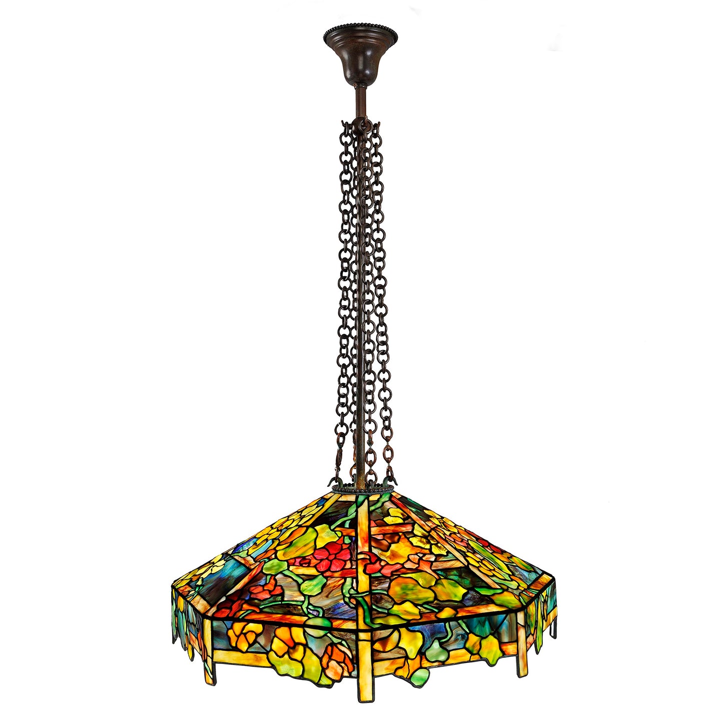 Macklowe Gallery Tiffany Studios New York "Nasturtium" Chandelier