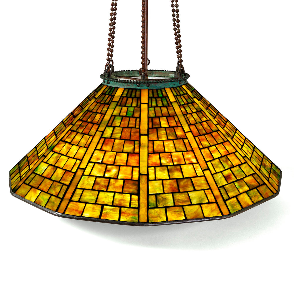 
                      
                        Macklowe Gallery Tiffany Studios New York "Geometric" Chandelier
                      
                    