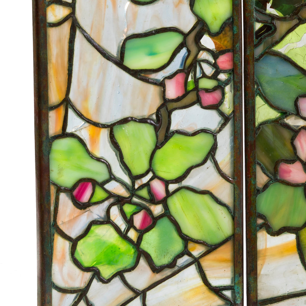 
                      
                        Macklowe Gallery Tiffany Studios New York "Cobweb and Apple Blossom" Tea Screen
                      
                    