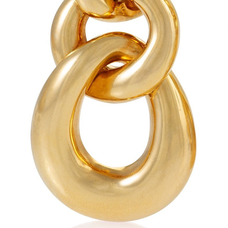 
                      
                        Macklowe Gallery David Webb Gold Triple Curb Link Earrings
                      
                    