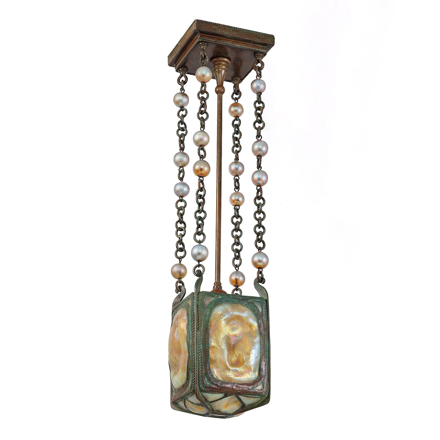 Macklowe Gallery Tiffany Studios New York "Turtleback" Tile Lantern