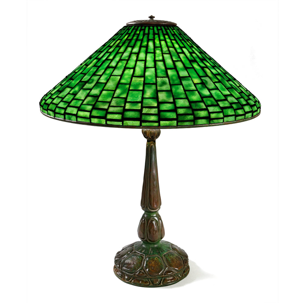 Macklowe Gallery Tiffany Studios New York "Plain Squares" Table Lamp