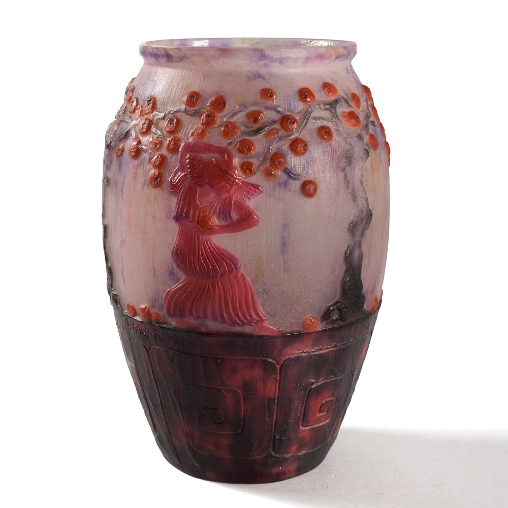 
                      
                        Macklowe Gallery Gabriel Argy-Rousseau "Le Jardin des Hespérides" Pâte de Verre Glass Vase
                      
                    