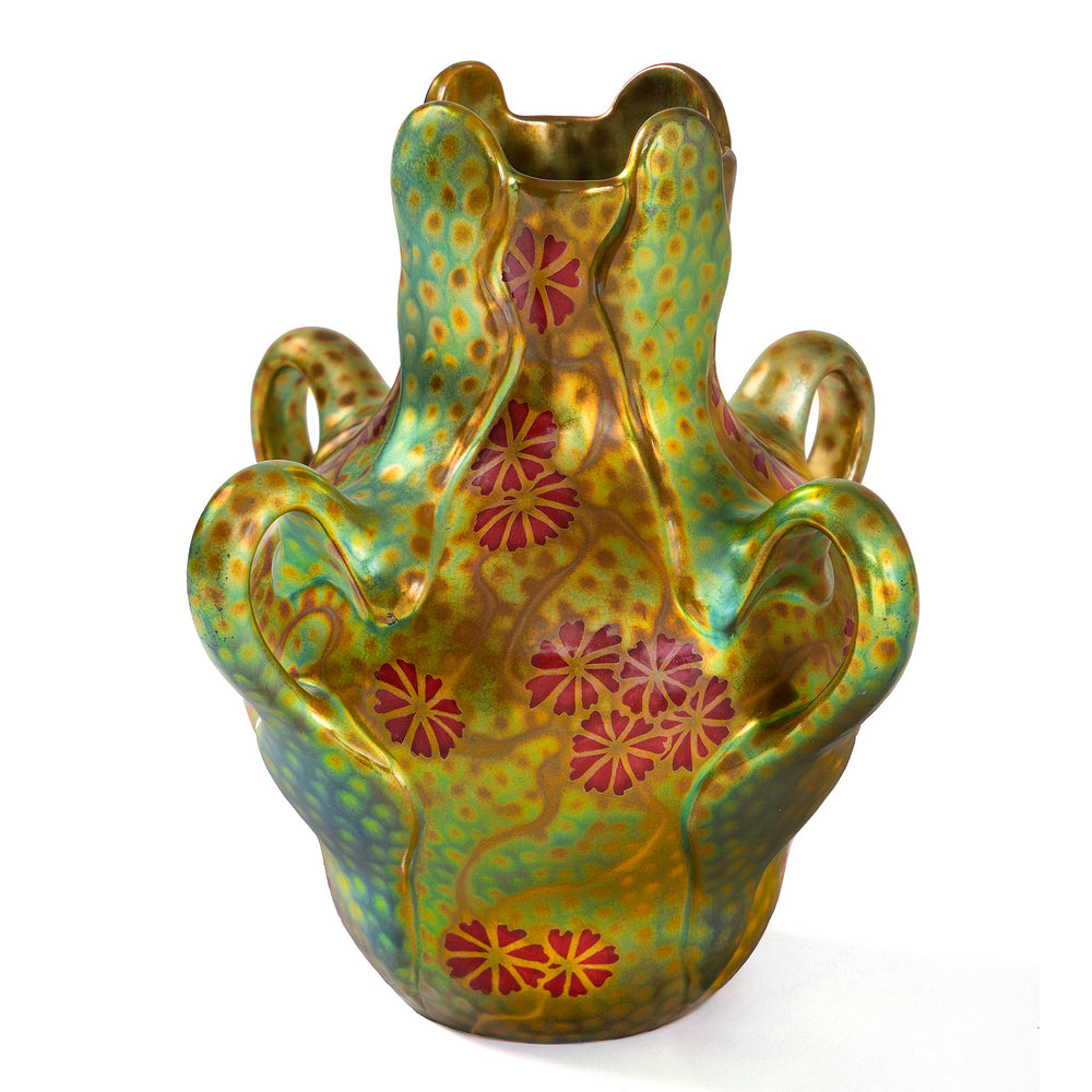Macklowe Gallery Zsolnay "Japanese Cosmos" Glazed Ceramic Vase