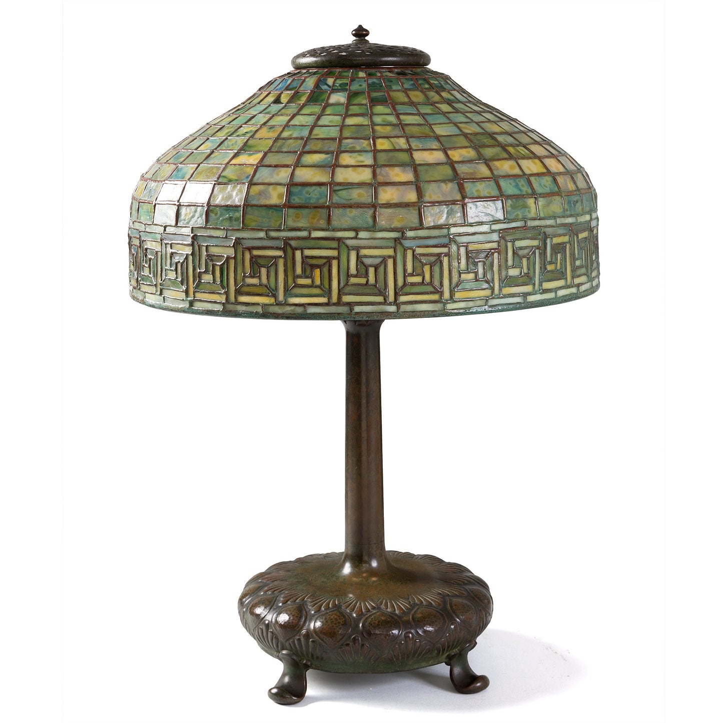 Macklowe Gallery Tiffany Studios New York "Greek Key" Table Lamp