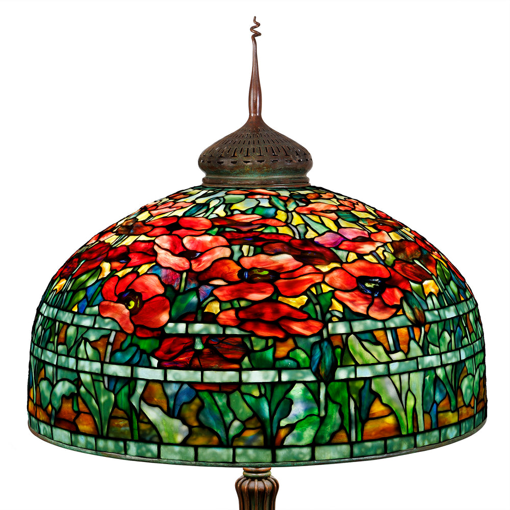 
                      
                        Macklowe Gallery Tiffany Studios New York "Oriental Poppy" Leaded Glass and Bronze Floor Lamp
                      
                    