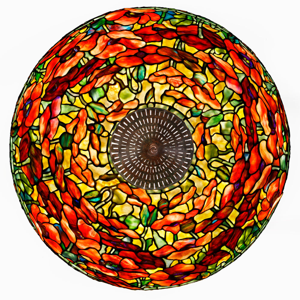 
                      
                        Macklowe Gallery Tiffany Studios New York "Oriental Poppy" Leaded Glass and Bronze Floor Lamp
                      
                    