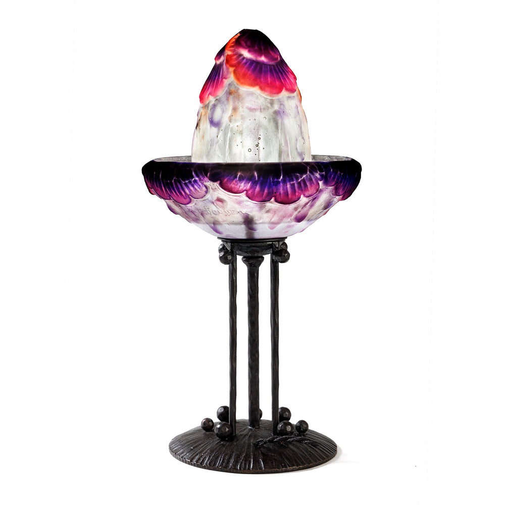 
                      
                        Macklowe Gallery Gabriel Argy-Rousseau Pâte de Verre "Fleurs Tropicales" Table Lamp
                      
                    