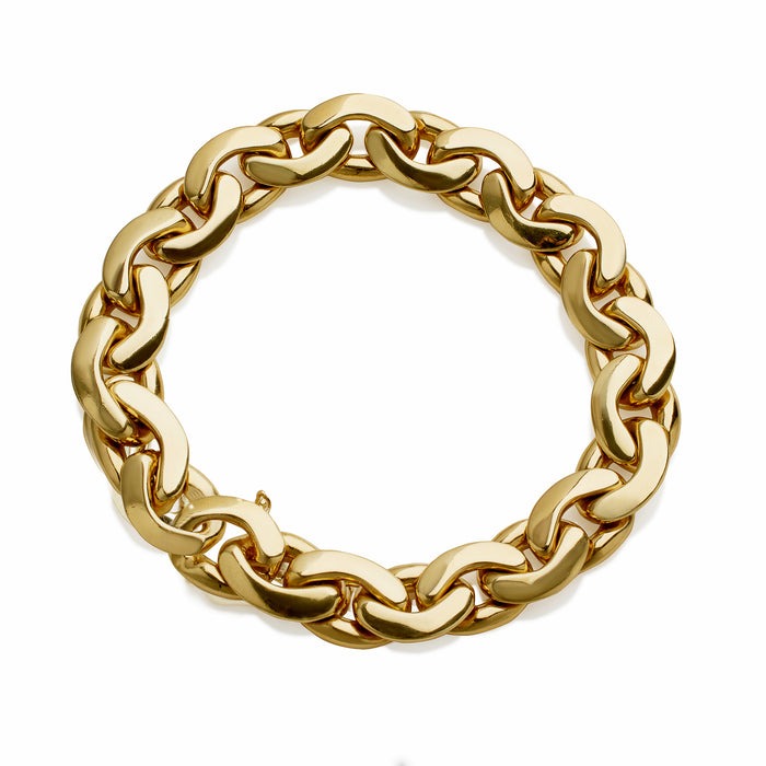 Macklowe Gallery Tiffany & Co. 18K Gold Curb Link Bracelet