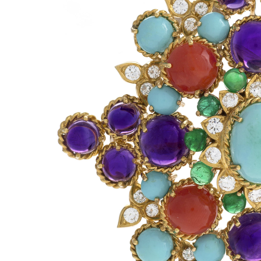 
                      
                        Macklowe Gallery Henry Dunay Multi-Gemstone Brooch
                      
                    