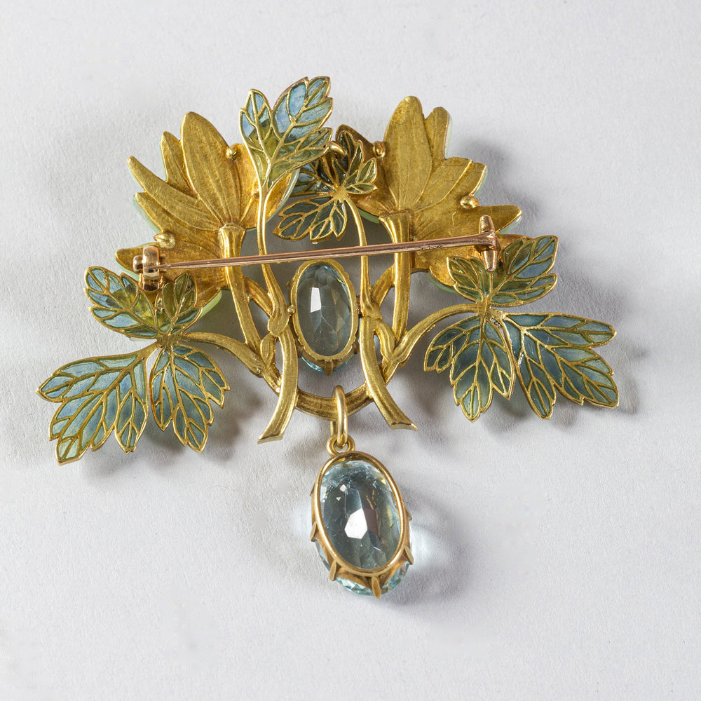 
                      
                        Macklowe Gallery René Lalique Plique-à-Jour Enamel "L'Anémone de Bois" Brooch
                      
                    