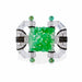 Macklowe Gallery Mauboussin Paris Carved Rock Crystal, Jadeite and Emerald Brooch