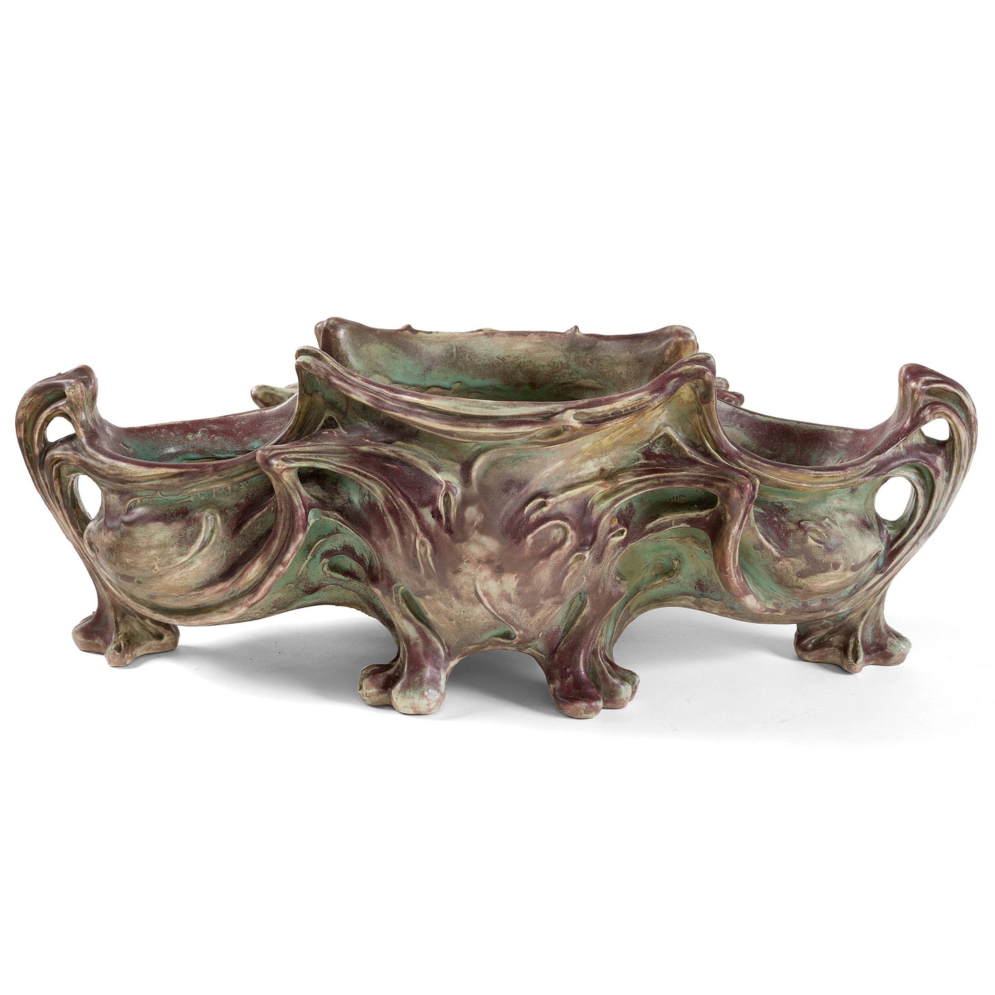 Macklowe Gallery Hector Guimard Large Glazed Ceramic Planter