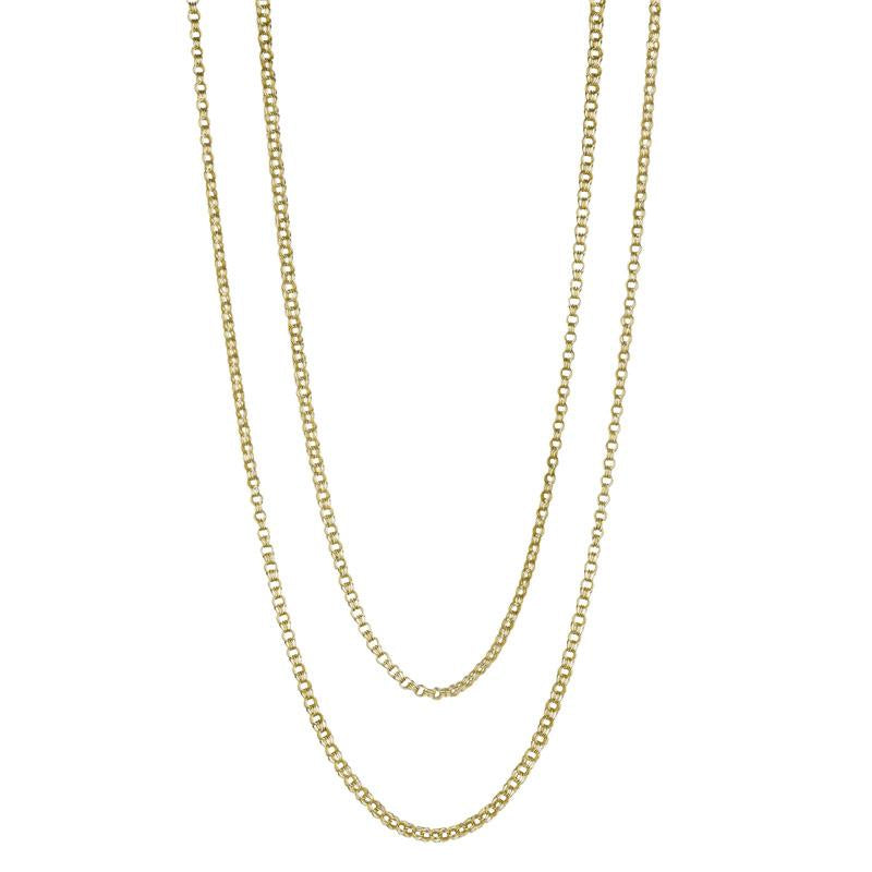 Macklowe Gallery Gold Triple Trace Link Long Chain Necklace