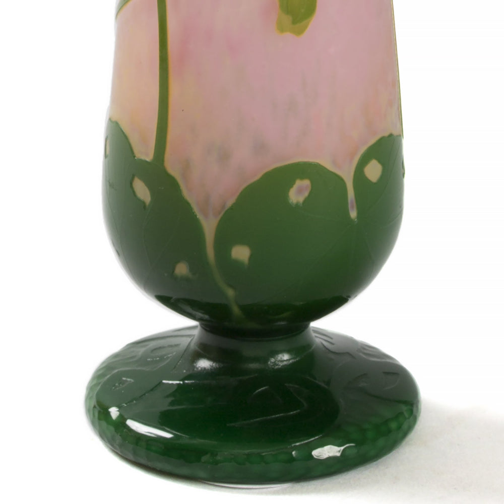 
                      
                        Macklowe Gallery Daum Nancy Cyclamen Glass Vase with Handles
                      
                    